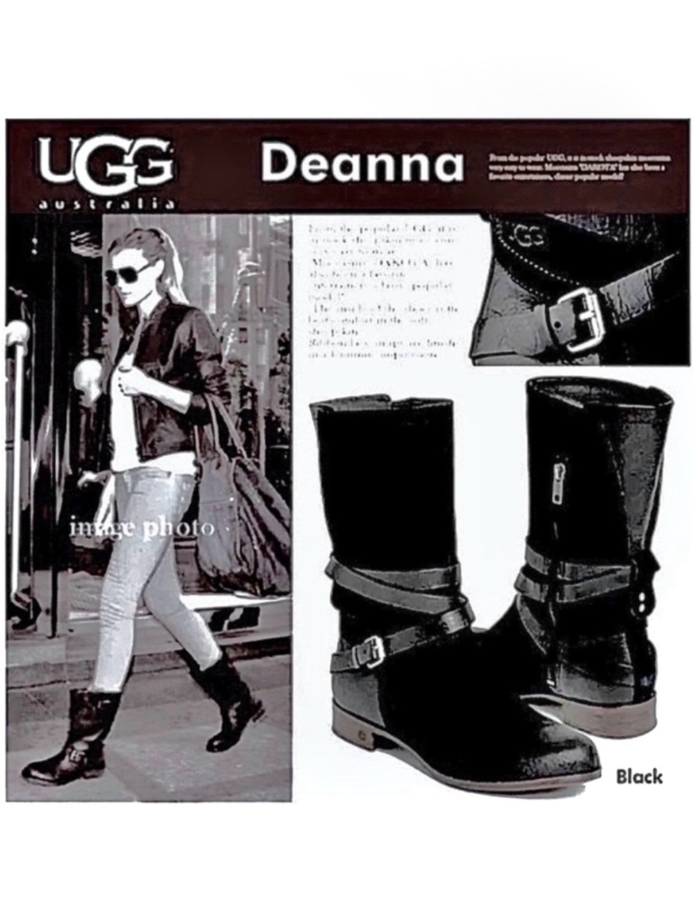 UGG Deanna Oil Rubbed Distressed Suede Mid Calf
